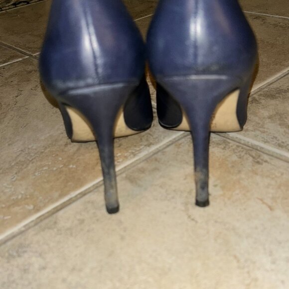 Navy  heels 4 inch size 7.5 * Pre loved  - Charles by David - Picture 9 of 11